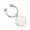 Contemporary Home Living 1.25" Classic Silver Round Disc Key Chain